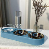 Cat Food Holder with Automatic Water